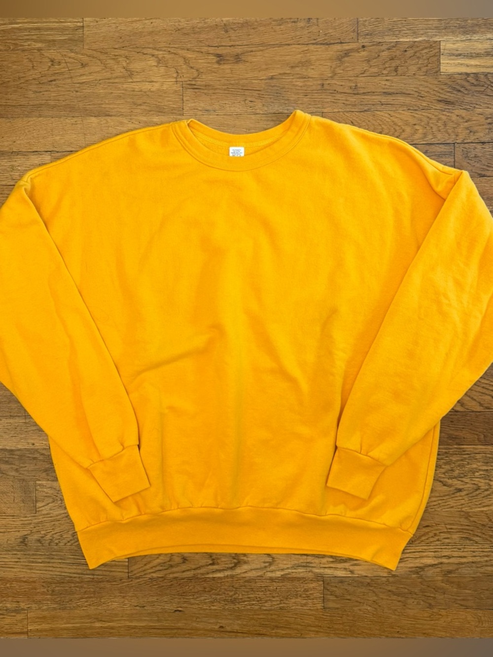 Vintage 90s Blank Yellow Crewneck Sweatshirt